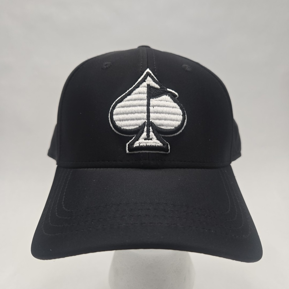PINS AND ACES GOLF  PERFORMANCE SPADE HAT - Cap Black‎ Flexfit